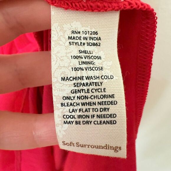 SOFT SURROUNDINGS Women's Crinkle-chiffon maxi Romance Charmonte Dress Size 12P - Picture 9 of 10